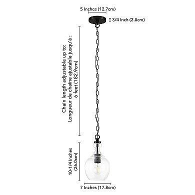Finley & Sloane Verona Pendant Light Fixture with Glass Shade