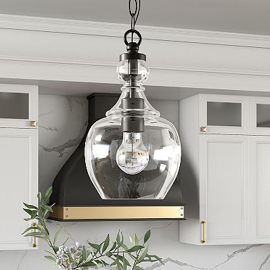 Finley & Sloane Verona Pendant Light Fixture with Glass Shade