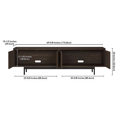 Finley & Sloane Whitman Rectangular Fluted TV Stand
