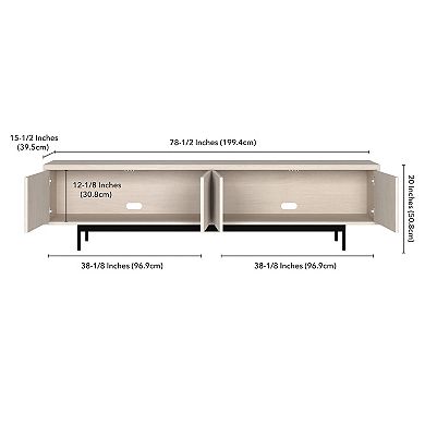 Finley & Sloane Whitman Rectangular Fluted TV Stand