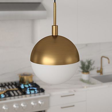 Finley & Sloane Orb Large Pendant Light Fixture with Glass Shade