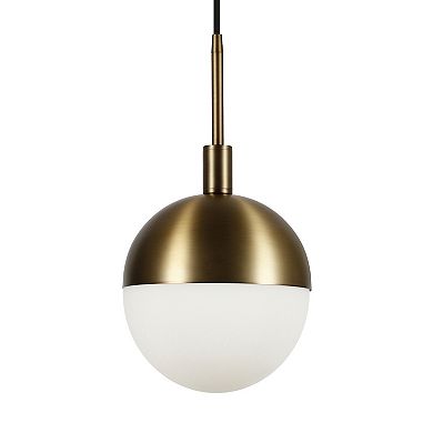 Finley & Sloane Orb Small Pendant Light Fixture with Glass Shade