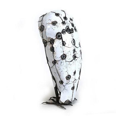Snowy White Owls - Recycled Metal