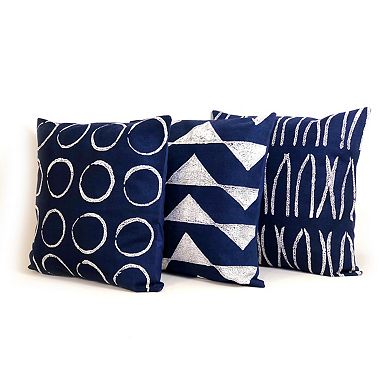 Sadza Circles Pillow Cover - Tuareg Indigo 18'