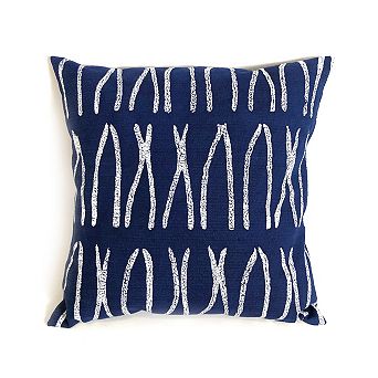 Sadza Lines Pillow Cover - Tuareg Indigo 18"