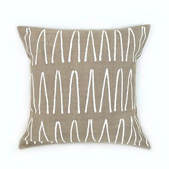 Sadza Lines Pillow Cover - Savanna Beige 18"