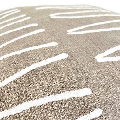 Sadza Lines Pillow Cover - Savanna Beige 18"