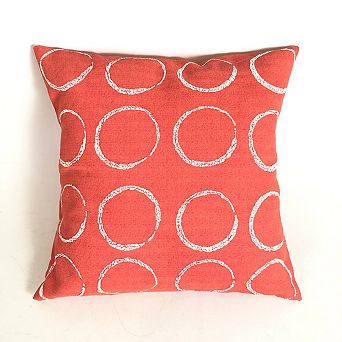 Sadza Circles Pillow Cover - Madagascar Coral 18'