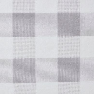 Kate Aurora Oversized Gray & White Plaid Christmas Accent Throw Blanket