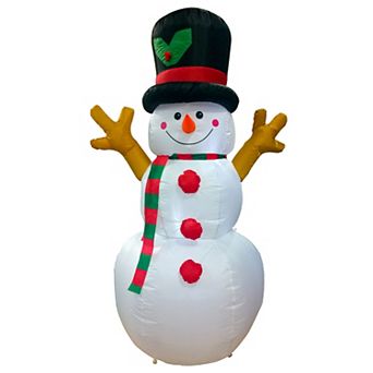 GOOSH 5 FT Christmas Inflatable Decoration Snowman with Branch Hand and Built-in LEDs