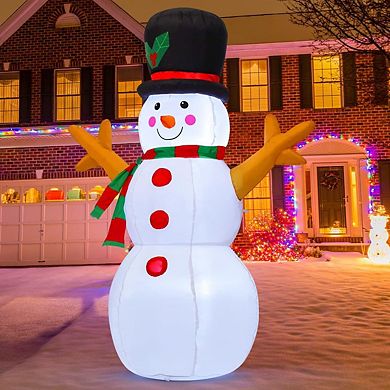 GOOSH 5 FT Christmas Inflatable Decoration Snowman with Branch Hand and Built-in LEDs