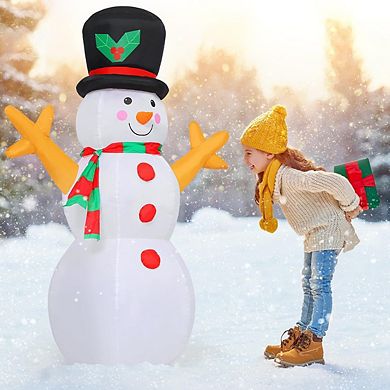 GOOSH 5 FT Christmas Inflatable Decoration Snowman with Branch Hand and Built-in LEDs
