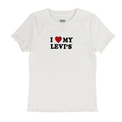 Girls 7-16 Levi's® Graphic Rib Knit Short Sleeve Baby Tee