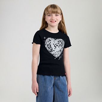 Girls 7-16 Levi's® Graphic Rib Knit Short Sleeve Baby Tee