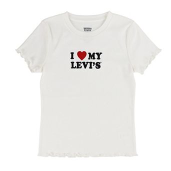 Girls 7-16 Levi's® Graphic Rib Knit Short Sleeve Baby Tee