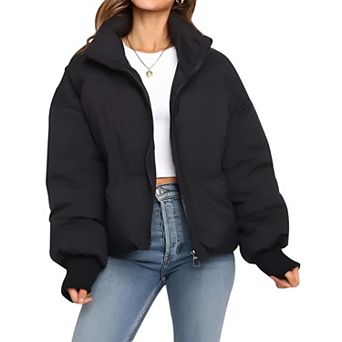Women’s Warm Quilted Puffer Coat Short Winter Jacket