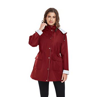 Women’s Lightweight Waterproof Hooded Raincoat Outdoor Jacket