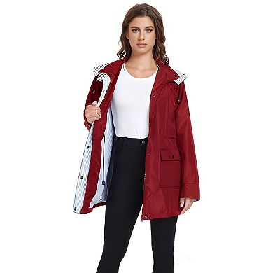 Women’s Lightweight Waterproof Hooded Raincoat Outdoor Jacket