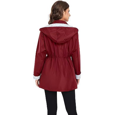 Women’s Lightweight Waterproof Hooded Raincoat Outdoor Jacket