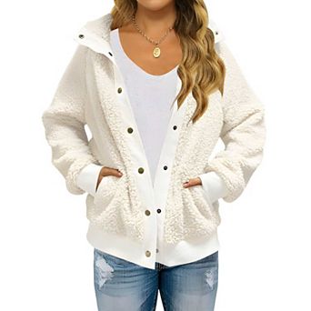 Cozy Women’s Fuzzy Sherpa Jacket with Pockets
