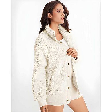 Cozy Women’s Fuzzy Sherpa Jacket with Pockets