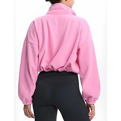 Women’s Sherpa Fleece Zip-Up Jacket with Drawstring Hem