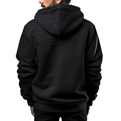 Men's Sherpa Lined Heavyweight Full Zip Fleece Hoodie Winter Coat