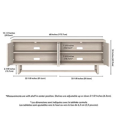 Finley & Sloane Cutler Rectangular TV Stand for TVs up to 75-Inches