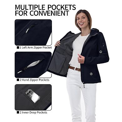 Womens Lightweight Hooded Softshell Jacket