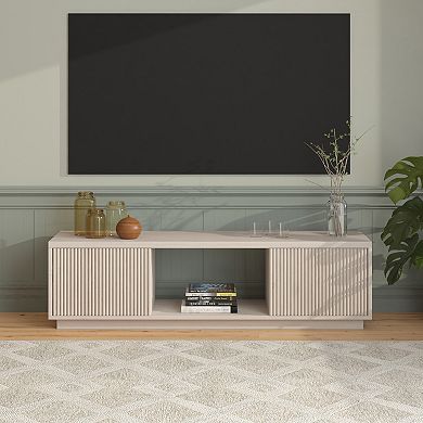 Finley & Sloane Dorian Rectangular Fluted TV Stand for TVs up to 65-Inches
