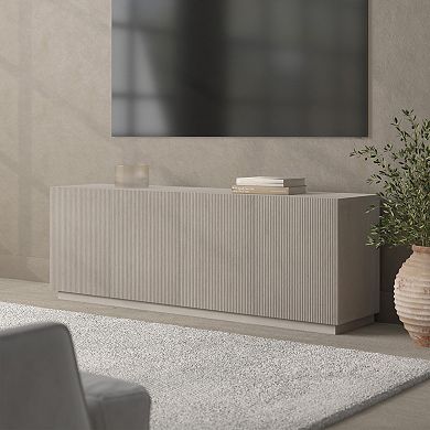 Finley & Sloane Halifax Rectangular Fluted TV Stand for TVs up to 75 Inches