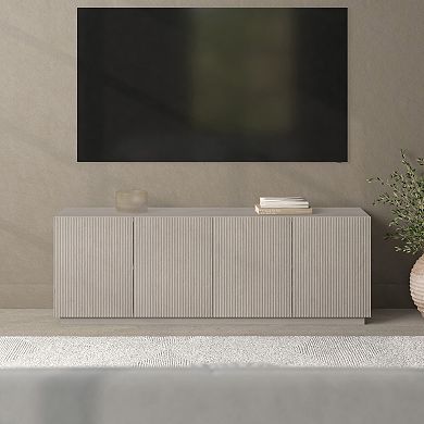 Finley & Sloane Halifax Rectangular Fluted TV Stand for TVs up to 75 Inches