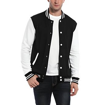 Men’s Slim Fit Cotton Varsity Letterman Baseball Bomber Jacket
