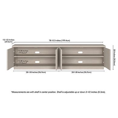 Finley & Sloane Hanson Rectangular Fluted TV Stand for TVs up to 85-Inches