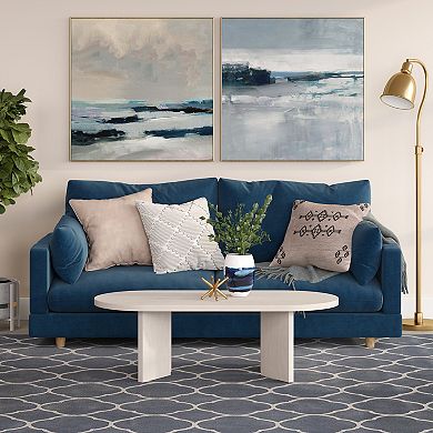 Finley & Sloane Alma 48-Inch Wide Oval Coffee Table