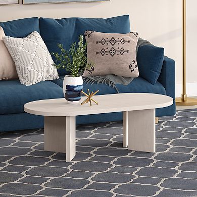 Finley & Sloane Alma 48-Inch Wide Oval Coffee Table