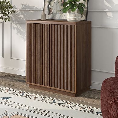 Finley & Sloane Alston 28-Inch Wide Rectangular Fluted Accent Cabinet