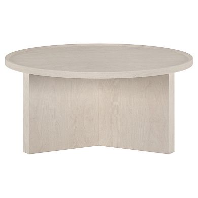 Finley & Sloane Round Coffee Table 32-Inch Wide in Alder
