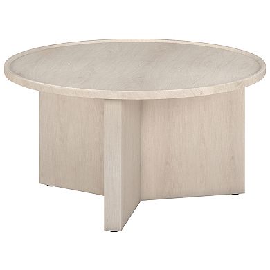 Finley & Sloane Round Coffee Table 32-Inch Wide in Alder