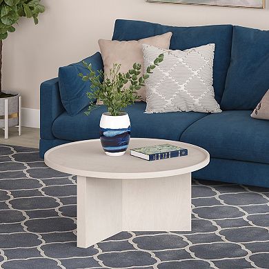 Finley & Sloane Round Coffee Table 32-Inch Wide in Alder