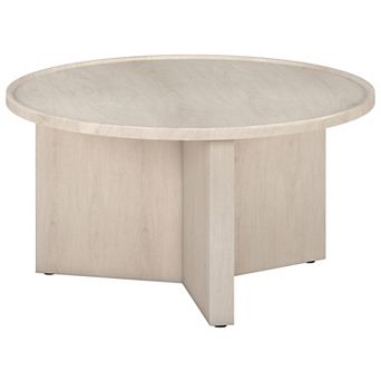 Finley & Sloane Round Coffee Table 32-Inch Wide in Alder