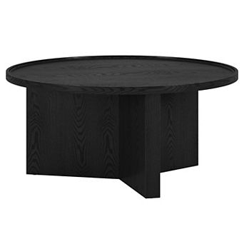 Finley & Sloane Round Coffee Table 32-Inch Wide in Alder