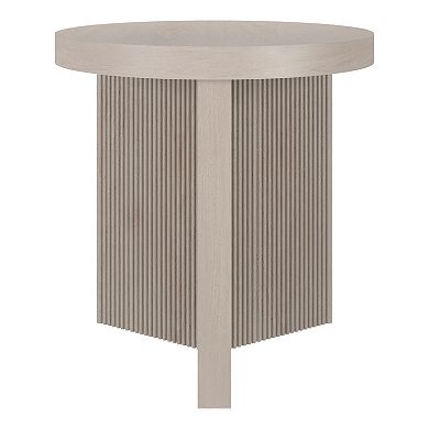 Finley & Sloane Holm 22-Inch Wide Round Fluted Side Table