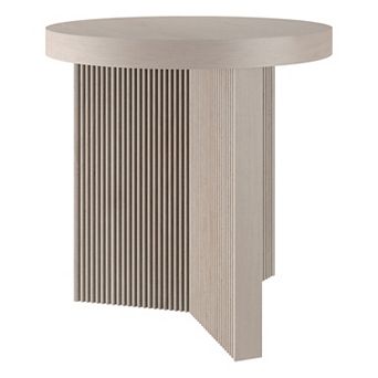 Finley & Sloane Holm 22-Inch Wide Round Fluted Side Table