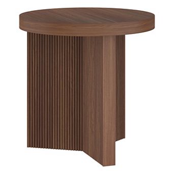 Finley & Sloane Holm 22-Inch Wide Round Fluted Side Table