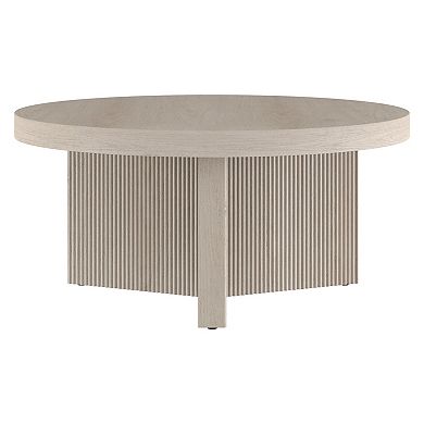 Finley & Sloane Holm 32-Inch Wide Round Fluted Coffee Table