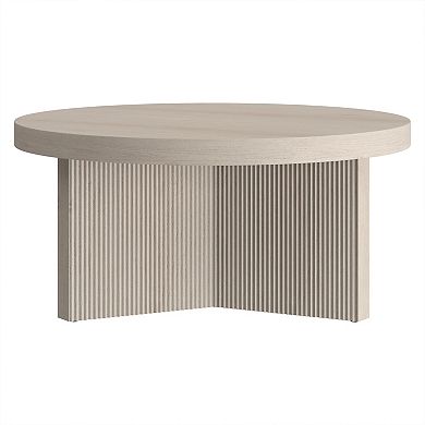Finley & Sloane Holm 32-Inch Wide Round Fluted Coffee Table