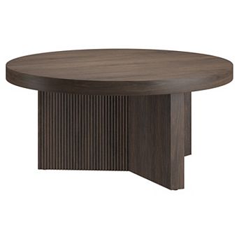Finley & Sloane Holm 32-Inch Wide Round Fluted Coffee Table