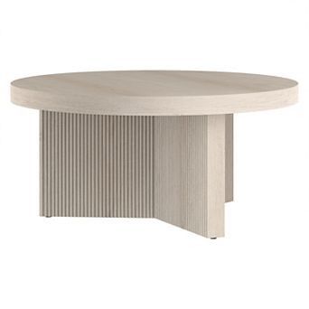 Finley & Sloane Holm 32-Inch Wide Round Fluted Coffee Table
