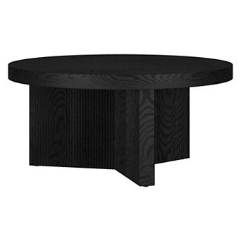 Finley & Sloane Holm 32-Inch Wide Round Fluted Coffee Table